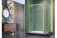 Aquatek MASTER R33 Rohový sprchový kút 120x90x185cm, posuvné dvere, chróm, číre sklo