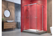 Aquatek MASTER R24 Rohový sprchový kút 120x80x185cm, posuvné dvere, chróm, matné sklo